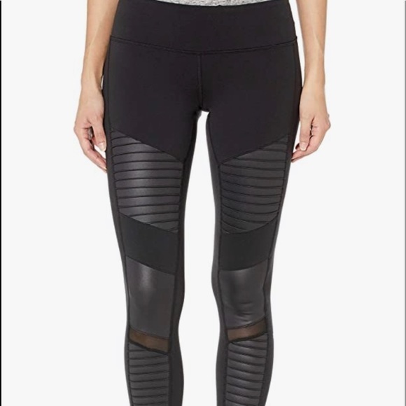 ALO Yoga Pants - ALO Yoga Black Moto Leggings
